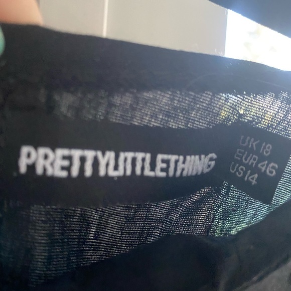 Pretty Little Thing Short Black Eyelet Dress - Picture 5 of 5